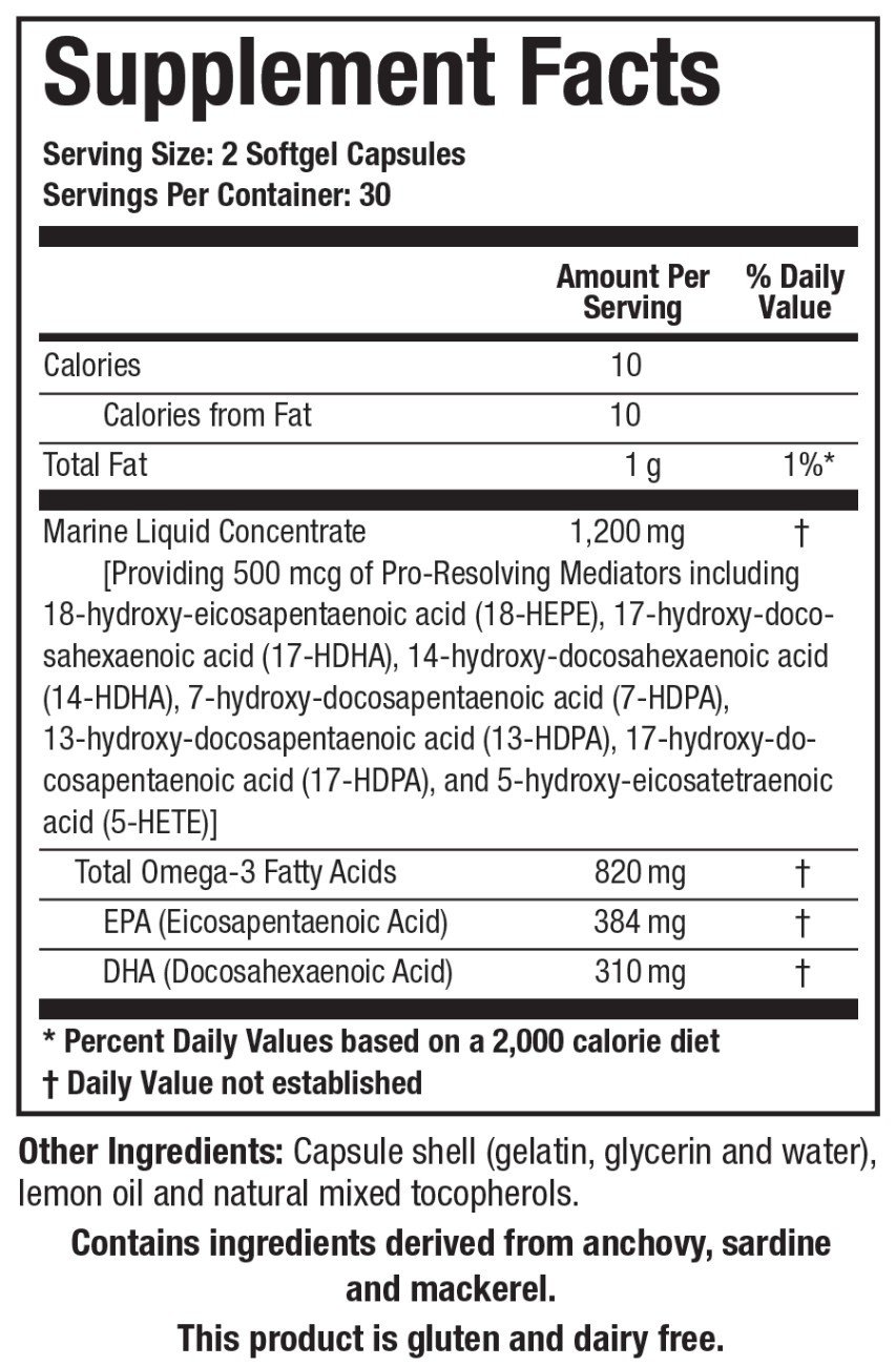Biomega SPM Supplement Facts