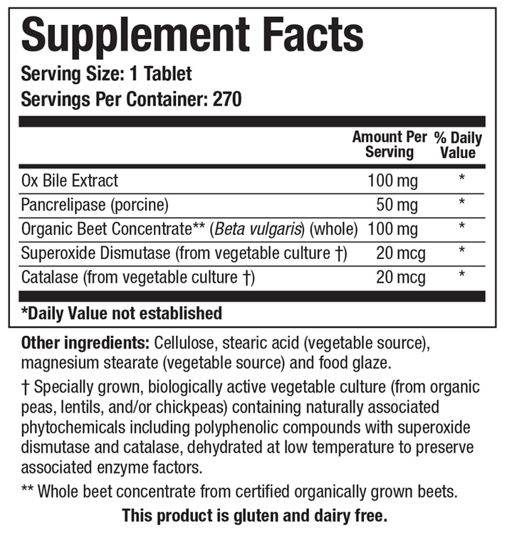 Beta Plus Supp Facts